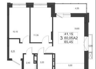 Продам 3-ком. квартиру, 65.3 м2, Красноярск