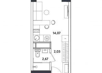 Продается 1-ком. квартира, 19.1 м2, Москва, Окружной проезд, 10Б, ЖК Измайловский Парк