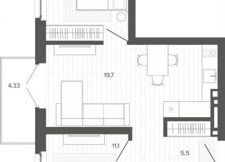 Продаю 3-комнатную квартиру, 52.5 м2, Алтайский край, Змеиногорский тракт, 35Бк2