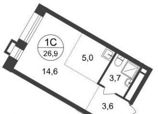 Продаю квартиру студию, 26.9 м2, Москва, 7-я фаза, к2