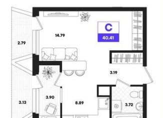 Продается квартира студия, 40.4 м2, Тюмень, Калининский округ