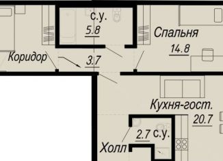 Продажа 2-комнатной квартиры, 70.7 м2, Санкт-Петербург, набережная реки Карповки, 27В, метро Чкаловская