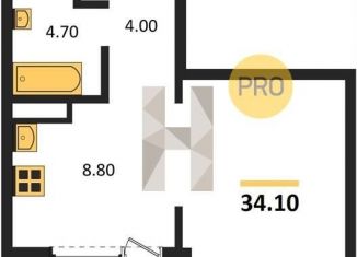 Продается 1-ком. квартира, 34.1 м2, Новосибирск, метро Площадь Маркса