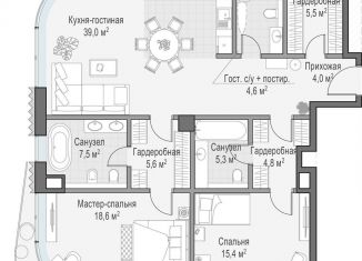 Продаю 2-ком. квартиру, 116.1 м2, Москва, метро Полянка