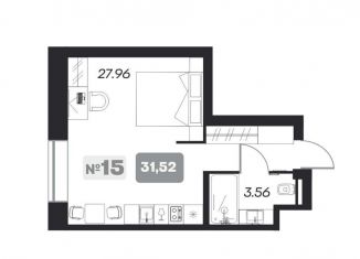 Продается квартира студия, 31.5 м2, Новосибирск, площадь Карла Маркса