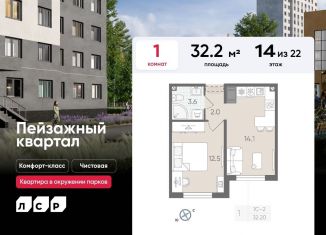 1-ком. квартира на продажу, 32.2 м2, Санкт-Петербург, Красногвардейский район