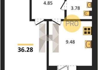 Продам однокомнатную квартиру, 36.3 м2, Воронежская область, улица Курчатова, 26Б