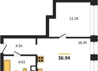 Продается 1-ком. квартира, 36.9 м2, Новосибирск, Ленинградская улица, 342