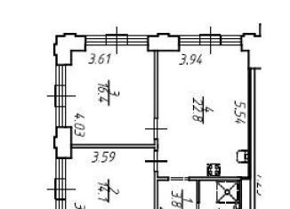 Продается двухкомнатная квартира, 61.2 м2, Санкт-Петербург, метро Приморская, набережная Макарова, 58