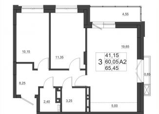 Продается 2-ком. квартира, 65.5 м2, Красноярск