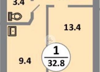 Продажа однокомнатной квартиры, 32.8 м2, Красноярский край, проспект 60 лет Образования СССР, 48