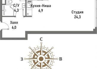 Продаю однокомнатную квартиру, 41.5 м2, Москва, Рубцовско-Дворцовая улица, 4, район Сокольники