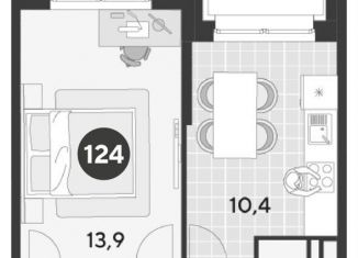 Продаю однокомнатную квартиру, 34.5 м2, Омск