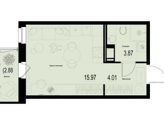 Продается квартира студия, 24.7 м2, Мурино