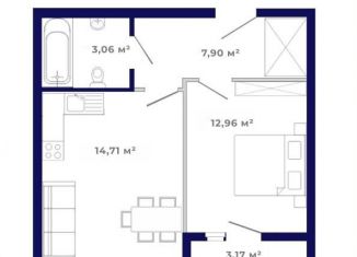 Однокомнатная квартира на продажу, 40.9 м2, Иркутская область