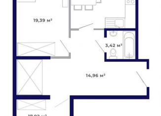 Продам 2-комнатную квартиру, 70.9 м2, рабочий поселок Маркова