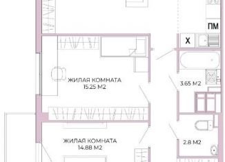 Продам трехкомнатную квартиру, 79 м2, Пенза, Побочинская улица, с17