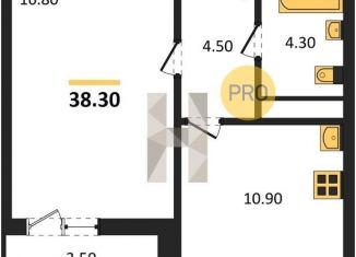 Продаю однокомнатную квартиру, 38.3 м2, Воронеж, улица Шишкова, 140Б/6