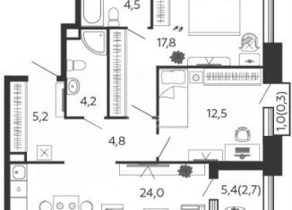 Продается 3-ком. квартира, 75.8 м2, Москва, метро Нагатинская, набережная Марка Шагала, 11к2