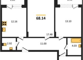 Продам 2-комнатную квартиру, 68.1 м2, Воронеж, Левобережный район, Ленинский проспект, 108А