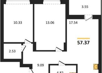 Продам 2-ком. квартиру, 57.4 м2, Новосибирск, Калининский район