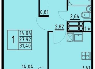 Продам 1-комнатную квартиру, 31.4 м2, Пермский край