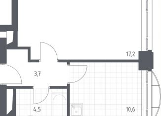 Однокомнатная квартира на продажу, 34.7 м2, Москва, Новоданиловская набережная, 8к2, ЖК Новоданиловская 8