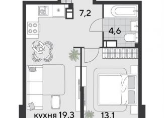 Продажа 1-ком. квартиры, 44.2 м2, Краснодар, улица Константина Гондаря, 103к1