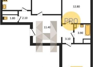 3-ком. квартира на продажу, 83 м2, Воронеж, улица Полковника Богомолова, 7