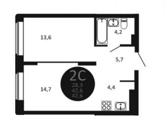 Продаю 2-ком. квартиру, 42.6 м2, Новосибирск, метро Берёзовая роща