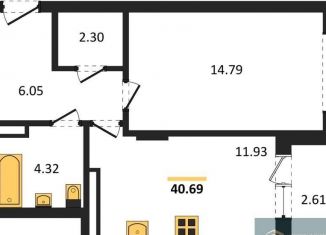 Продается 1-ком. квартира, 40.7 м2, Воронеж, Покровская улица, 19, Коминтерновский район