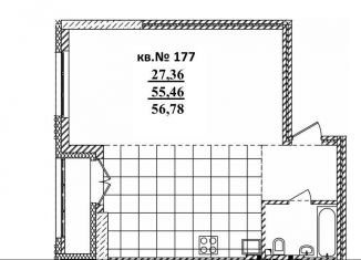 Квартира на продажу студия, 56.8 м2, Новосибирская область, Садовая улица, 17