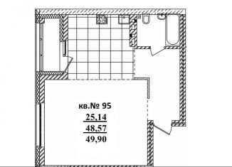 Продажа квартиры студии, 49.9 м2, Новосибирск, Садовая улица, 17