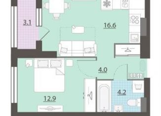 Продаю 1-комнатную квартиру, 39.4 м2, Екатеринбург, метро Машиностроителей