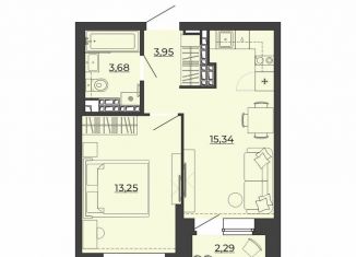 Продам 1-комнатную квартиру, 38.5 м2, Екатеринбург, ЖК Ривер Парк