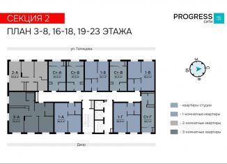 Продажа 1-ком. квартиры, 32.1 м2, Астрахань, улица Татищева, 12