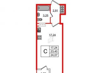 Продается квартира студия, 24.1 м2, Санкт-Петербург, Планерная улица, 87к1, ЖК Форест Аквилон