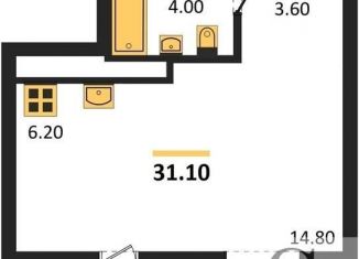 Продается однокомнатная квартира, 31.2 м2, Новосибирск, метро Маршала Покрышкина