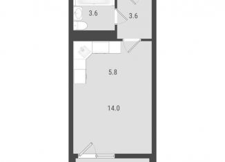 Продается квартира студия, 29 м2, Самара, ЖК АмГрад, Южное шоссе, 7