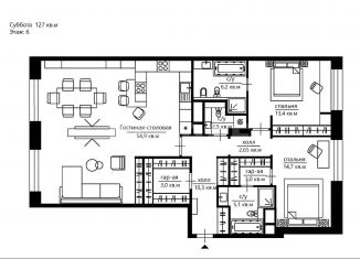 Продается 3-комнатная квартира, 127 м2, Москва, Верхняя улица, 20к1, ЖК Суббота