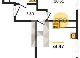 Продается 1-комнатная квартира, 35.6 м2, Санкт-Петербург, ЖК Чистое Небо, Верхне-Каменская улица, 11к1