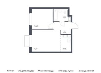 Продажа 1-комнатной квартиры, 37.9 м2, Московская область, жилой комплекс Томилино Парк, к6.1