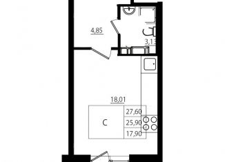 Продается квартира студия, 27.6 м2, Мурино, ЖК Тридевяткино Царство