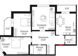 Продается 3-комнатная квартира, 101.3 м2, Краснодар, Октябрьская улица, 181/2, Октябрьская улица