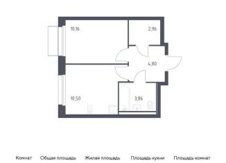 Продается 1-комнатная квартира, 32.3 м2, поселение Филимонковское, жилой комплекс Квартал Марьино, к1