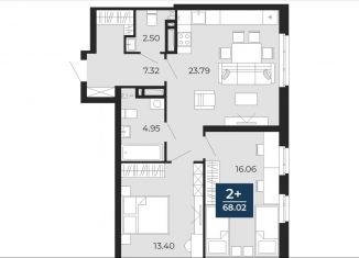 Продам 2-комнатную квартиру, 68 м2, Тюмень, Калининский округ