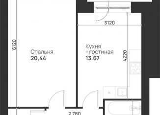 Продаю 1-комнатную квартиру, 50.2 м2, деревня Нижняя Китаевка