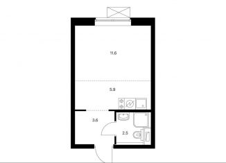 Продается квартира студия, 23.6 м2, Москва, ЖК Римского-Корсакова 11