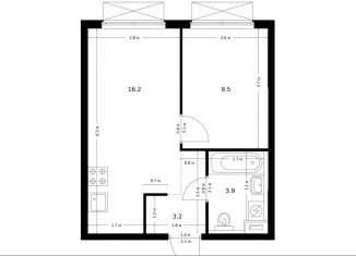 Продается 1-комнатная квартира, 32.8 м2, Москва, Тимирязевский район