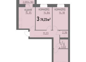 Продажа трехкомнатной квартиры, 74.2 м2, Муром, Муромская улица, 25А